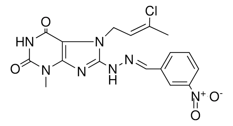 Sigma-Aldrich 7-(3-CL-BUT-2-ENYL)-3-ME-8-(N'-(3-NITRO-BENZYLIDENE)-HYDRAZINO)-PURINE-2,6-DIONE,AldrichCPR