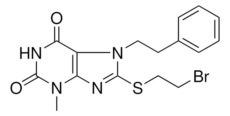 Sigma-Aldrich 8-((2-BROMOETHYL)THIO)-3-ME-7-(2-PHENYLETHYL)-3,7-DIHYDRO-1H-PURINE-2,6-DIONE,AldrichCPR