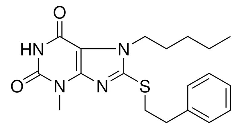 Sigma-Aldrich 3-METHYL-7-PENTYL-8-PHENETHYLSULFANYL-3,7-DIHYDRO-PURINE-2,6-DIONE,AldrichCPR