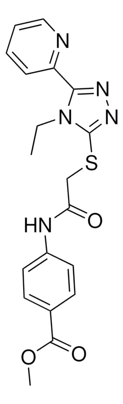 Sigma-Aldrich ME 4-((((4-ET-5-(2-PYRIDINYL)-4H-1,2,4-TRIAZOL-3-YL)THIO)ACETYL)AMINO)BENZOATE,AldrichCPR