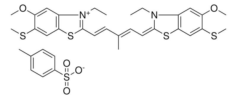 Sigma-Aldrich 3-ETHYL-2-[(1E,3E,5E)-5-(3-ETHYL-5-METHOXY-6-(METHYLSULFANYL)-1,3-BENZOTHIAZOL-2(3H)-YLIDENE)-3-METHYL-1,3-PENTADIENYL]-5-METHOXY-6-(METHYLSULFANYL)-1,3-BENZOTHIAZOL-3-IUM 4-METHYLBENZENESULFONATE，AldrichCPR