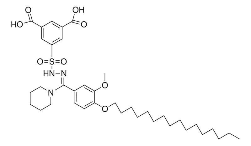 Sigma-Aldrich 3,5-DICARBOXYBENZENESULFONIC (HEXADECYLOXY-METHOXY-PIPERIDINOBENZYLIDENE)HYDRAZ，AldrichCPR