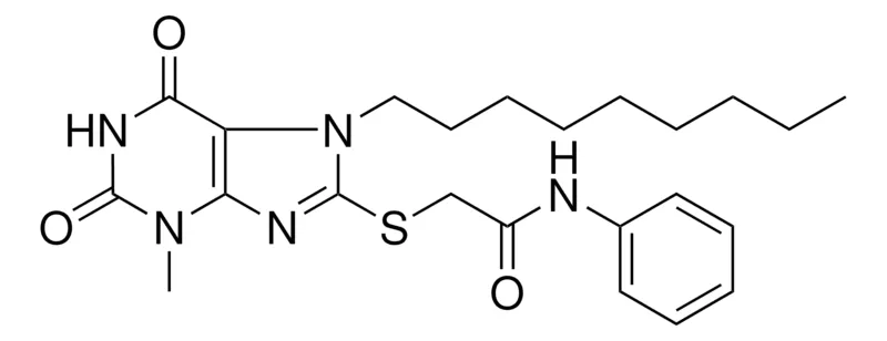 Sigma-Aldrich 2-(3-ME-7-NONYL-2,6-DIOXO-2,3,6,7-4H-1H-PURIN-8-YLSULFANYL)-N-PHENYL-ACETAMIDE,AldrichCPR