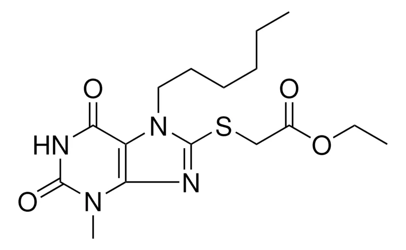 Sigma-Aldrich ETHYL ((7-HEXYL-3-METHYL-2,6-DIOXO-2,3,6,7-TETRAHYDRO-1H-PURIN-8-YL)THIO)ACETATE，AldrichCPR