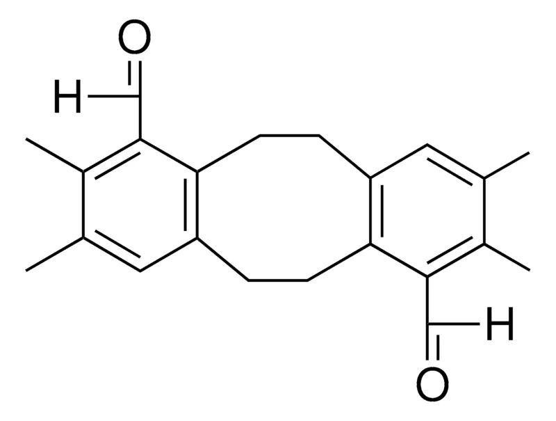 Sigma-Aldrich 2,3,8,9-TETRAMETHYL-5,6,11,12-4H-DIBENZO(A,E)CYCLOOCTENE-1,7-DICARBALDEHYDE,AldrichCPR