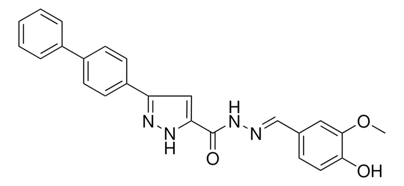 Sigma-Aldrich 3-(1,1'-BIPHENYL)-4-YL-N'-(4-HO-3-MEO-BENZYLIDENE)-1H-PYRAZOLE-5-CARBOHYDRAZIDE,AldrichCPR