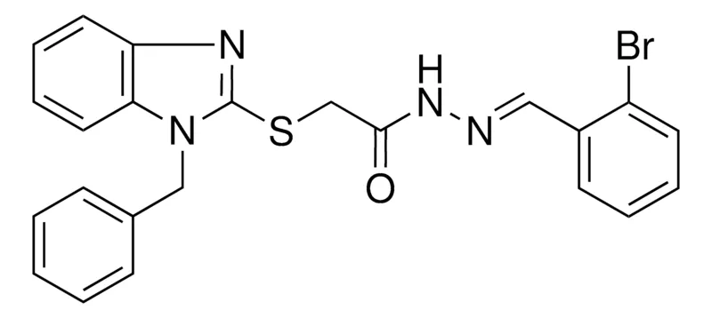 Sigma-Aldrich 2-(1-BZL-1H-BENZOIMIDAZOL-2-YLSULFANYL)-ACETIC ACID (2-BR-BENZYLIDENE)-HYDRAZIDE，AldrichCPR
