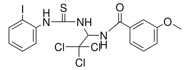Sigma-Aldrich 3-METHOXY-N-(2,2,2-TRICHLORO-1-(3-(2-IODO-PHENYL)-THIOUREIDO)-ETHYL)-BENZAMIDE,AldrichCPR