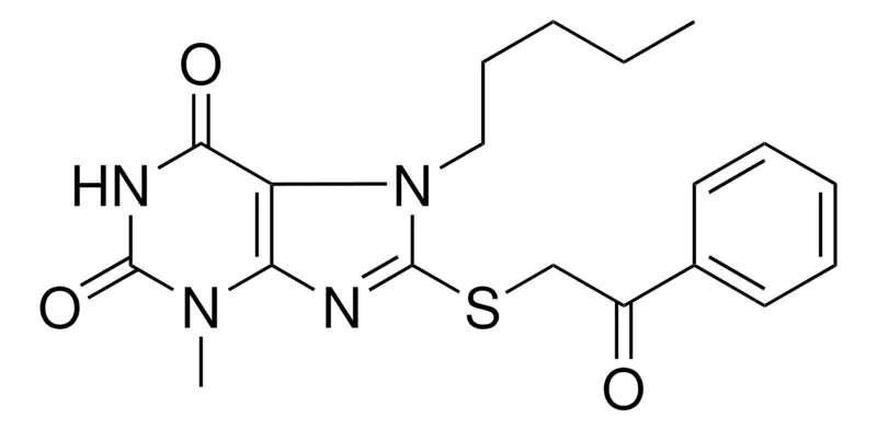 Sigma-Aldrich 3-METHYL-8-(2-OXO-2-PHENYL-ETHYLSULFANYL)-7-PENTYL-3,7-DIHYDRO-PURINE-2,6-DIONE,AldrichCPR