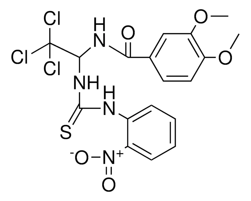Sigma-Aldrich 3,4-DIMETHOXY-N-(2,2,2-TRICHLORO-1-(3-(2-NITRO-PH)-THIOUREIDO)-ETHYL)-BENZAMIDE,AldrichCPR