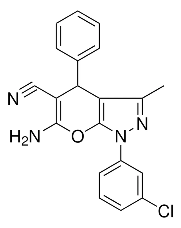 Sigma-Aldrich 6-AMINO-1-(3-CL-PH)-3-ME-4-PH-1,4-DIHYDRO-PYRANO(2,3-C)PYRAZOLE-5-CARBONITRILE,AldrichCPR