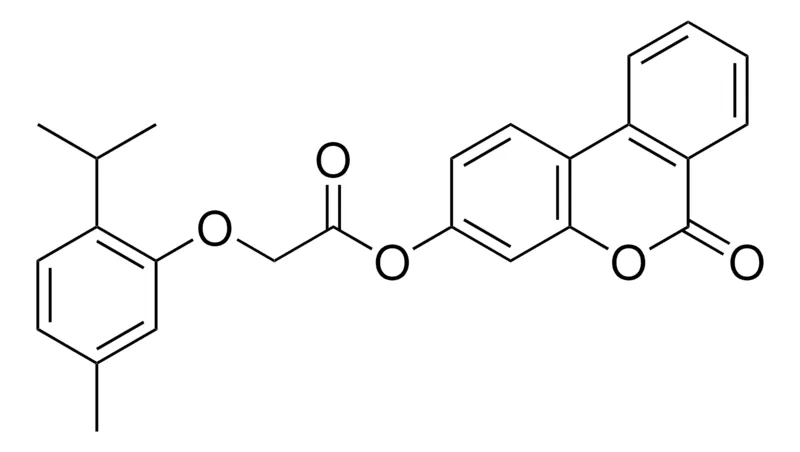 Sigma-Aldrich (2-ISOPROPYL-5-METHYL-PHENOXY)-ACETIC ACID 6-OXO-6H-BENZO(C)CHROMEN-3-YL ESTER,AldrichCPR