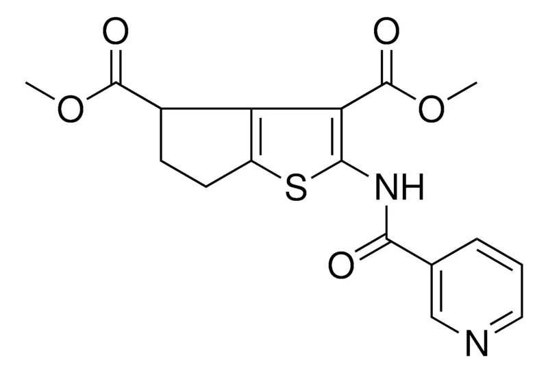 Sigma-Aldrich DIMETHYL 2-[(3-PYRIDINYLCARBONYL)AMINO]-5,6-DIHYDRO-4H-CYCLOPENTA[B]THIOPHENE-3,4-DICARBOXYLATE，AldrichCPR
