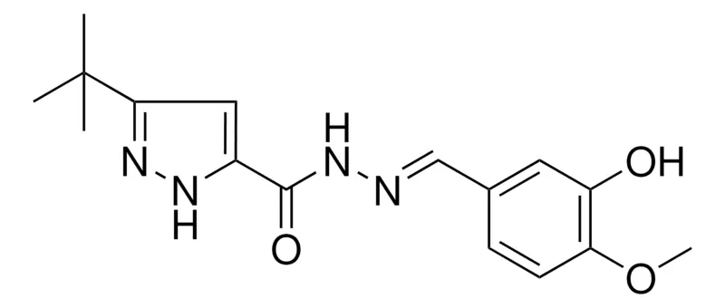 Sigma-Aldrich 5-TERT-BUTYL-2H-PYRAZOLE-3-CARBOXYLIC ACID (3-HO-4-METHOXY-BENZYLIDENE)HYDRAZIDE,AldrichCPR
