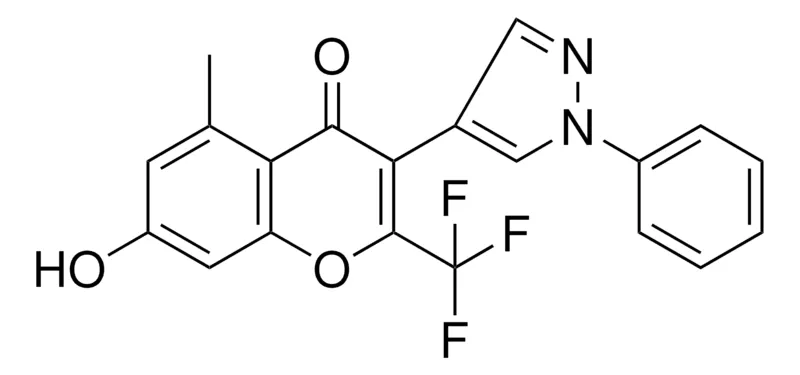 Sigma-Aldrich 7-HYDROXY-5-METHYL-3-(1-PHENYL-1H-PYRAZOL-4-YL)-2-TRIFLUOROMETHYL-CHROMEN-4-ONE,AldrichCPR