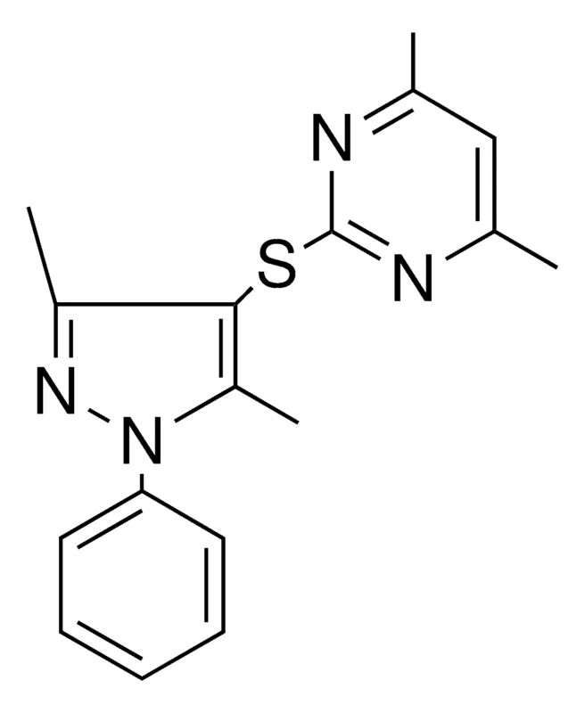 Sigma-Aldrich 2-(3,5-DIMETHYL-1-PHENYL-1H-PYRAZOL-4-YLSULFANYL)-4,6-DIMETHYL-PYRIMIDINE,AldrichCPR