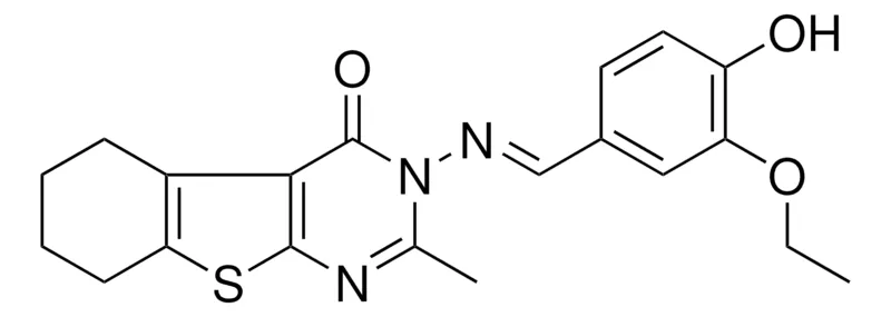 Sigma-Aldrich 3-{[(E)-(3-ETHOXY-4-HYDROXYPHENYL)METHYLIDENE]AMINO}-2-METHYL-5,6,7,8-TETRAHYDRO[1]BENZOTHIENO[2,3-D]PYRIMIDIN-4(3H)-ONE，AldrichCPR