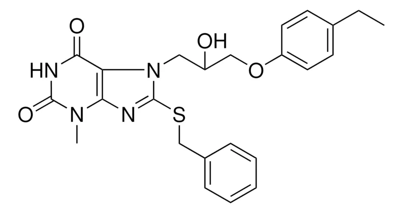 Sigma-Aldrich 8-BENZYLSULFANYL-7-(3-(4-ET-PHENOXY)-2-HO-PR)-3-ME-3,7-DIHYDRO-PURINE-2,6-DIONE，AldrichCPR