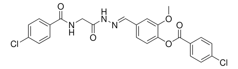 Sigma-Aldrich 4-(((((4-CHLOROBENZOYL)AMINO)AC)HYDRAZONO)ME)-2-METHOXYPHENYL 4-CHLOROBENZOATE,AldrichCPR