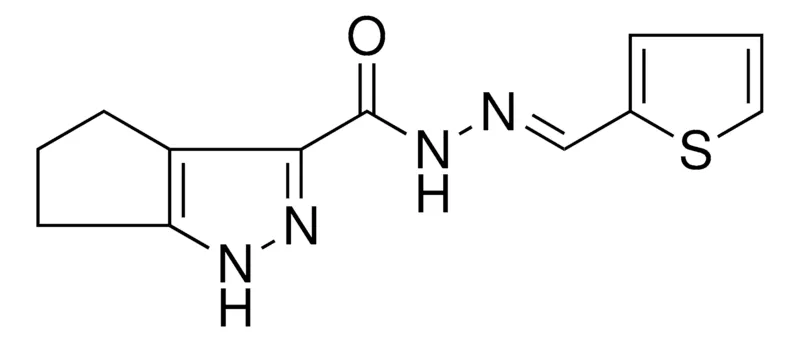 Sigma-Aldrich 1,4,5,6-4H-CYCLOPENTAPYRAZOLE-3-CARBOXYLIC ACID THIOPHEN-2-YLMETHYLENE-HYDRAZIDE,AldrichCPR