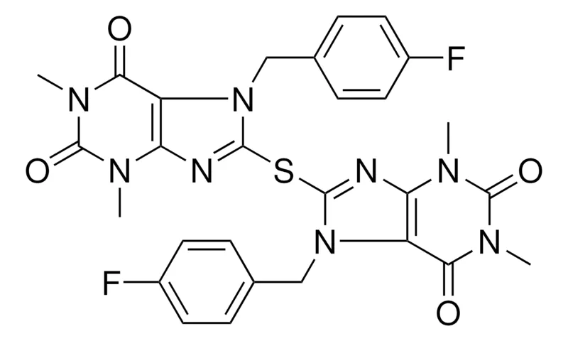 Sigma-Aldrich 8,8'-THIOBIS(7-(4-FLUOROBENZYL)-1,3-DIMETHYL-1H-PURINE-2,6(3H,7H)-DIONE),AldrichCPR