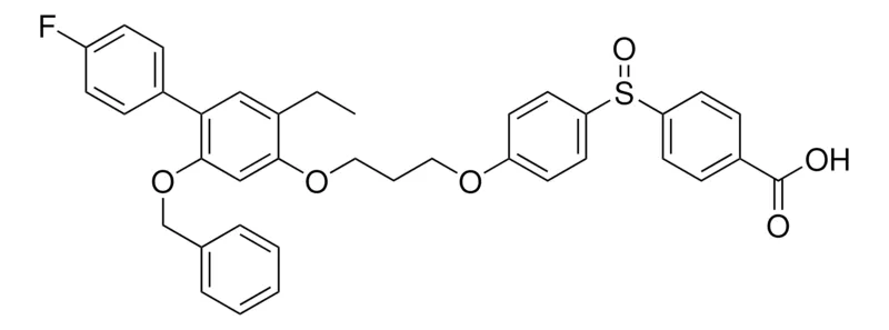 Sigma-Aldrich 4-[[4-(3-[[6-(BENZYLOXY)-3-ETHYL-4'-FLUORO[1,1'-BIPHENYL]-4-YL]OXY]PROPOXY)PHENYL]SULFINYL]BENZOIC ACID，AldrichCPR