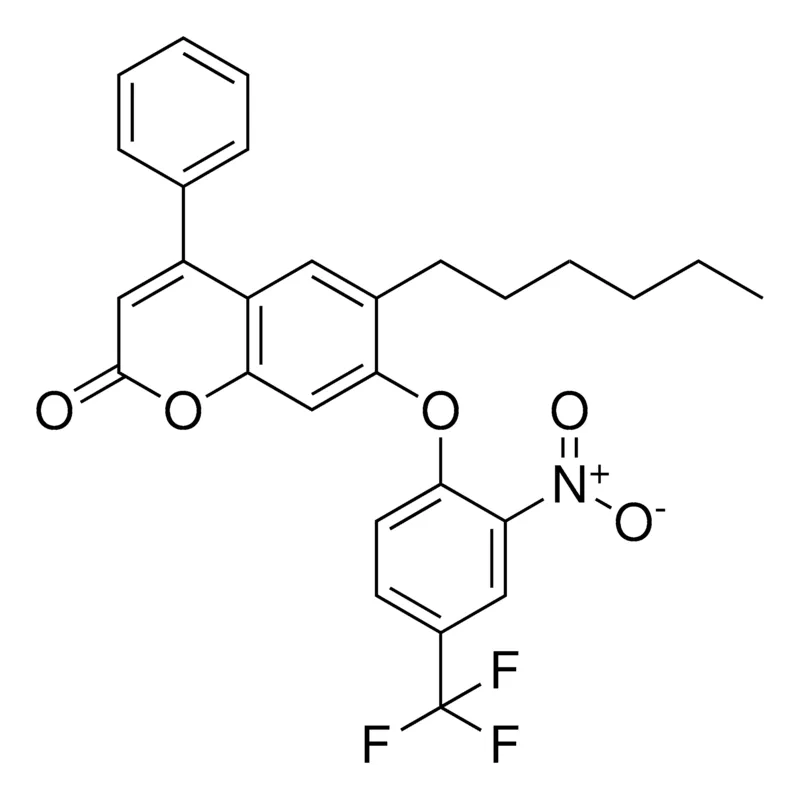 Sigma-Aldrich 6-HEXYL-7-(2-NITRO-4-TRIFLUOROMETHYL-PHENOXY)-4-PHENYL-CHROMEN-2-ONE,AldrichCPR