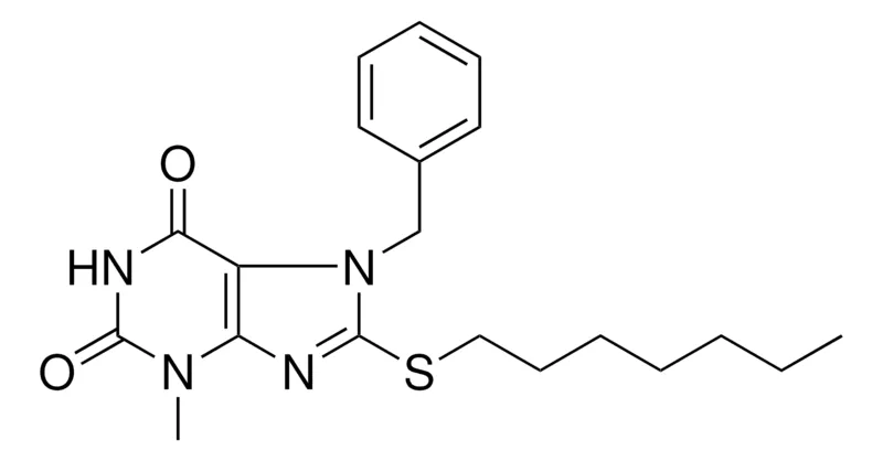 Sigma-Aldrich 7-BENZYL-8-HEPTYLSULFANYL-3-METHYL-3,7-DIHYDRO-PURINE-2,6-DIONE,AldrichCPR