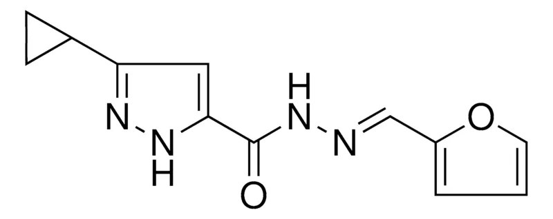 Sigma-Aldrich 5-CYCLOPROPYL-2H-PYRAZOLE-3-CARBOXYLIC ACID FURAN-2-YLMETHYLENE-HYDRAZIDE,AldrichCPR