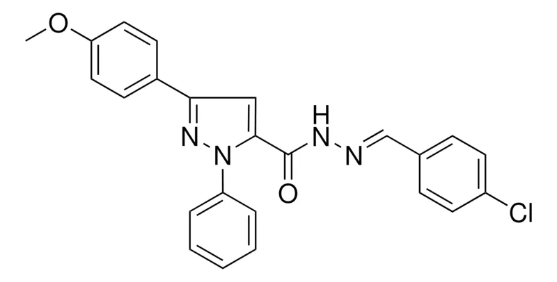 Sigma-Aldrich 5-(4-MEO-PH)-2-PH-2H-PYRAZOLE-3-CARBOXYLIC ACID (4-CHLORO-BENZYLIDENE)-HYDRAZIDE,AldrichCPR
