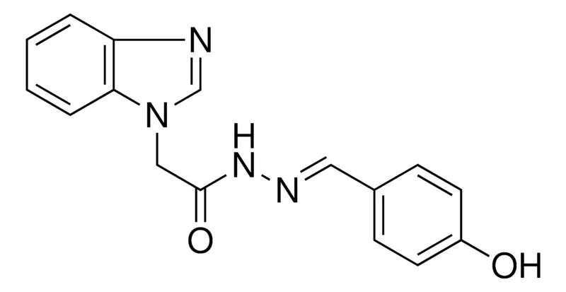 Sigma-Aldrich 2-BENZOIMIDAZOL-1-YL-ACETIC ACID (4-HYDROXY-BENZYLIDENE)-HYDRAZIDE,AldrichCPR