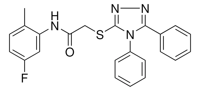 Sigma-Aldrich 2-((4,5-DIPHENYL-4H-1,2,4-TRIAZOL-3-YL)THIO)-N-(5-F-2-METHYLPHENYL)ACETAMIDE,AldrichCPR
