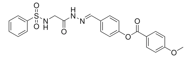 Sigma-Aldrich 4-((2-(2-((PHENYLSULFONYL)AMINO)AC)HYDRAZONO)METHYL)PHENYL 4-METHOXYBENZOATE,AldrichCPR