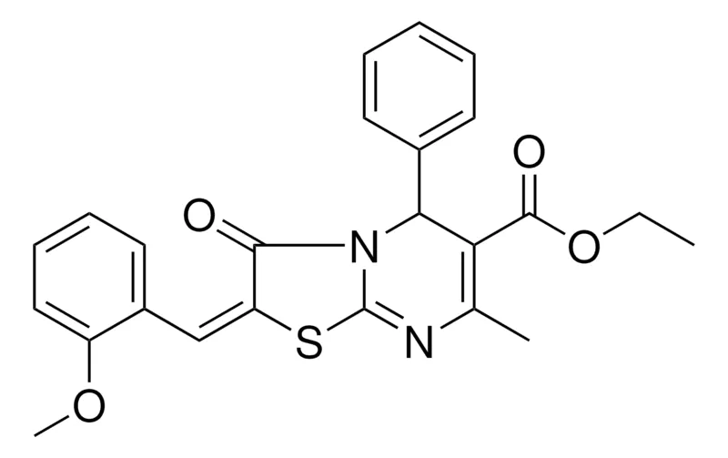 Sigma-Aldrich ETHYL (2E)-2-(2-METHOXYBENZYLIDENE)-7-METHYL-3-OXO-5-PHENYL-2,3-DIHYDRO-5H-[1,3]THIAZOLO[3,2-A]PYRIMIDINE-6-CARBOXYLATE，AldrichCPR