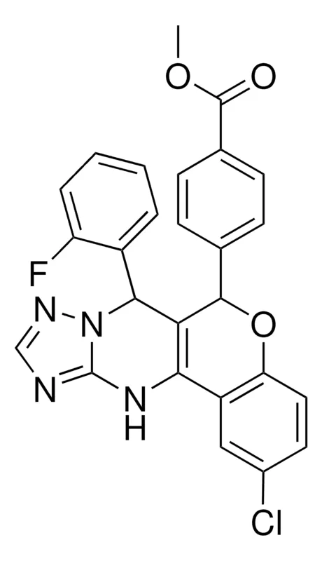Sigma-Aldrich METHYL 4-[2-CHLORO-7-(2-FLUOROPHENYL)-7,12-DIHYDRO-6H-CHROMENO[4,3-D][1,2,4]TRIAZOLO[1,5-A]PYRIMIDIN-6-YL]BENZOATE，AldrichCPR