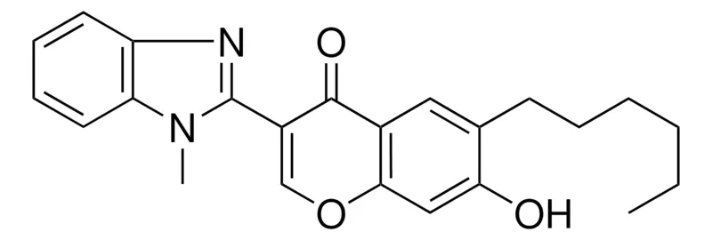 Sigma-Aldrich 6-HEXYL-7-HYDROXY-3-(1-METHYL-1H-BENZOIMIDAZOL-2-YL)-CHROMEN-4-ONE,AldrichCPR