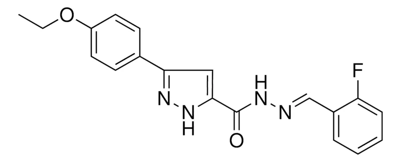 Sigma-Aldrich 5-(4-ETHOXY-PH)-2H-PYRAZOLE-3-CARBOXYLIC ACID (2-FLUORO-BENZYLIDENE)-HYDRAZIDE,AldrichCPR
