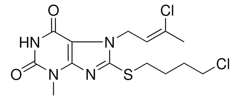 Sigma-Aldrich 7-(3-CL-BUT-2-ENYL)-8-(4-CL-BUTYLSULFANYL)-3-METHYL-3,7-DIHYDRO-PURINE-2,6-DIONE,AldrichCPR