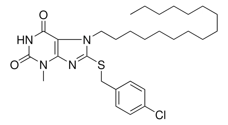 Sigma-Aldrich 8-(4-CHLORO-BENZYLSULFANYL)-7-HEXADECYL-3-METHYL-3,7-DIHYDRO-PURINE-2,6-DIONE,AldrichCPR