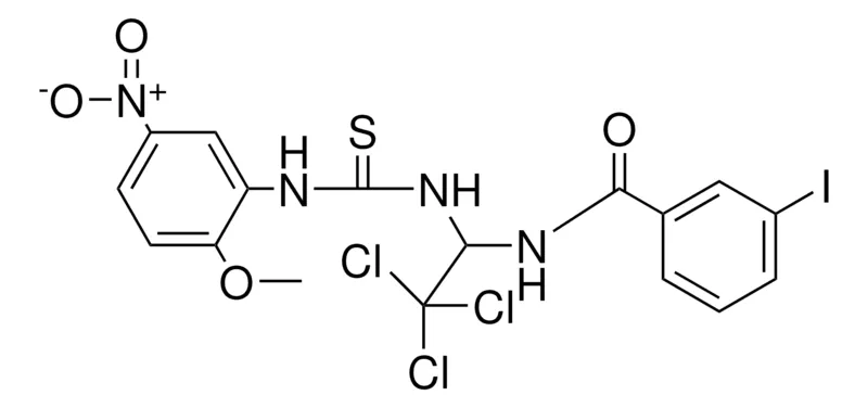 Sigma-Aldrich 3-I-N-(2,2,2-TRICHLORO-1-(3-(2-MEO-5-NITRO-PHENYL)-THIOUREIDO)-ETHYL)-BENZAMIDE,AldrichCPR