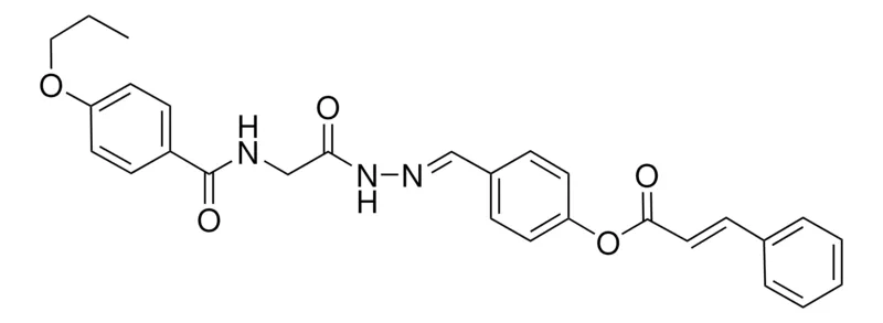 Sigma-Aldrich 4-(2-(((4-PROPOXYBENZOYL)AMINO)ACETYL)CARBOHYDRAZONOYL)PHENYL 3-PHENYLACRYLATE,AldrichCPR