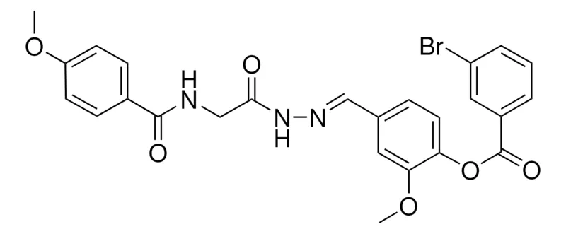 Sigma-Aldrich 2-MEO-4-(2-(((4-METHOXYBENZOYL)AMINO)AC)CARBOHYDRAZONOYL)PHENYL 3-BROMOBENZOATE，AldrichCPR