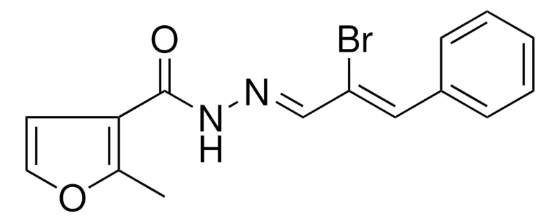 Sigma-Aldrich 2-METHYL-FURAN-3-CARBOXYLIC ACID (2-BROMO-3-PHENYL-ALLYLIDENE)-HYDRAZIDE,AldrichCPR