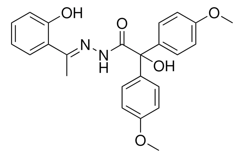 Sigma-Aldrich 2-HO-2,2-BIS-(4-MEO-PH)-ACETIC ACID (1-(2-HYDROXY-PHENYL)-ETHYLIDENE)-HYDRAZIDE,AldrichCPR