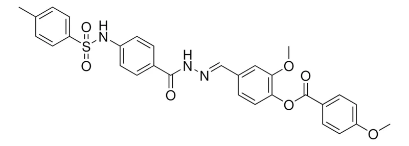 Sigma-Aldrich 2-MEO-4-(((4-(((4-ME-PH)SULFONYL)AMINO)BENZOYL)HYDRAZONO)ME)PH 4-METHOXYBENZOATE,AldrichCPR