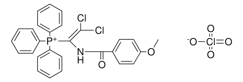Sigma-Aldrich (2,2-DICHLORO-1-(4-MEO-BENZOYLAMINO)-VINYL)-TRIPHENYL-PHOSPHONIUM, PERCHLORATE,AldrichCPR