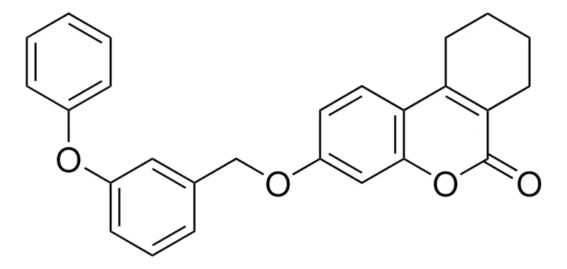 Sigma-Aldrich 3-(3-PHENOXY-BENZYLOXY)-7,8,9,10-TETRAHYDRO-BENZO(C)CHROMEN-6-ONE,AldrichCPR