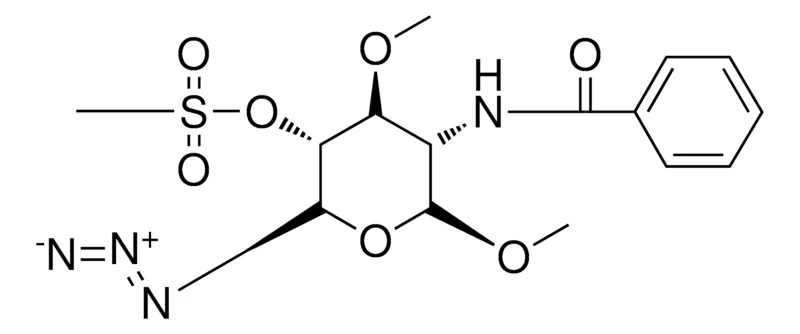 Sigma-Aldrich METHANESULFONIC ACID 2-AZIDOMETHYL-5-BENZOYLAMINO-4,6-DI-MEO-4H-PYRAN-3-YL ESTER,AldrichCPR