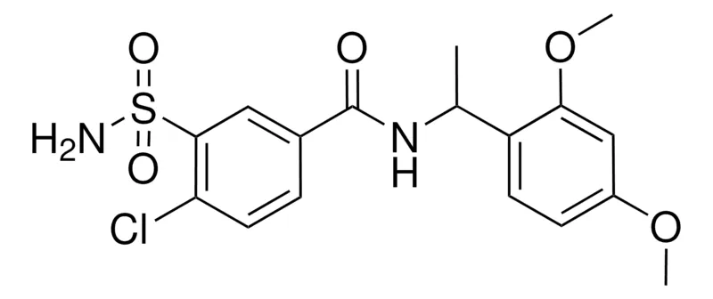 Sigma-Aldrich 3-(AMINOSULFONYL)-4-CHLORO-N-(1-(2,4-DIMETHOXYPHENYL)ETHYL)BENZAMIDE,AldrichCPR