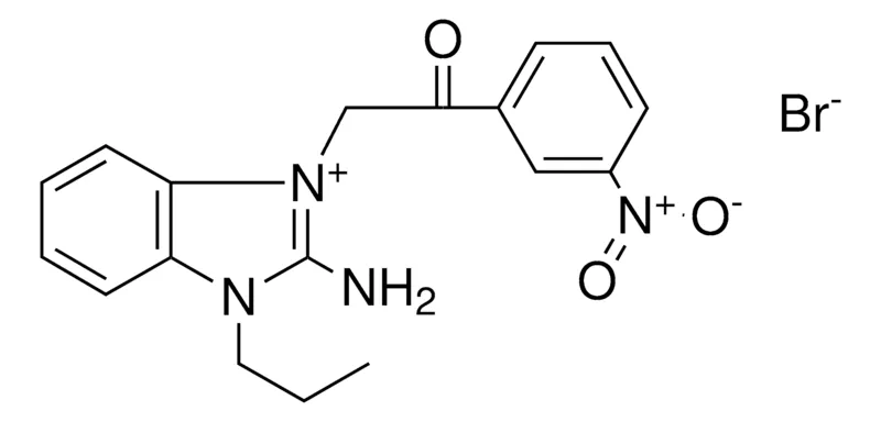 Sigma-Aldrich 2-AMINO-1-(2-(3-NITRO-PH)-2-OXO-ETHYL)-3-PROPYL-3H-BENZOIMIDAZOL-1-IUM, BROMIDE,AldrichCPR